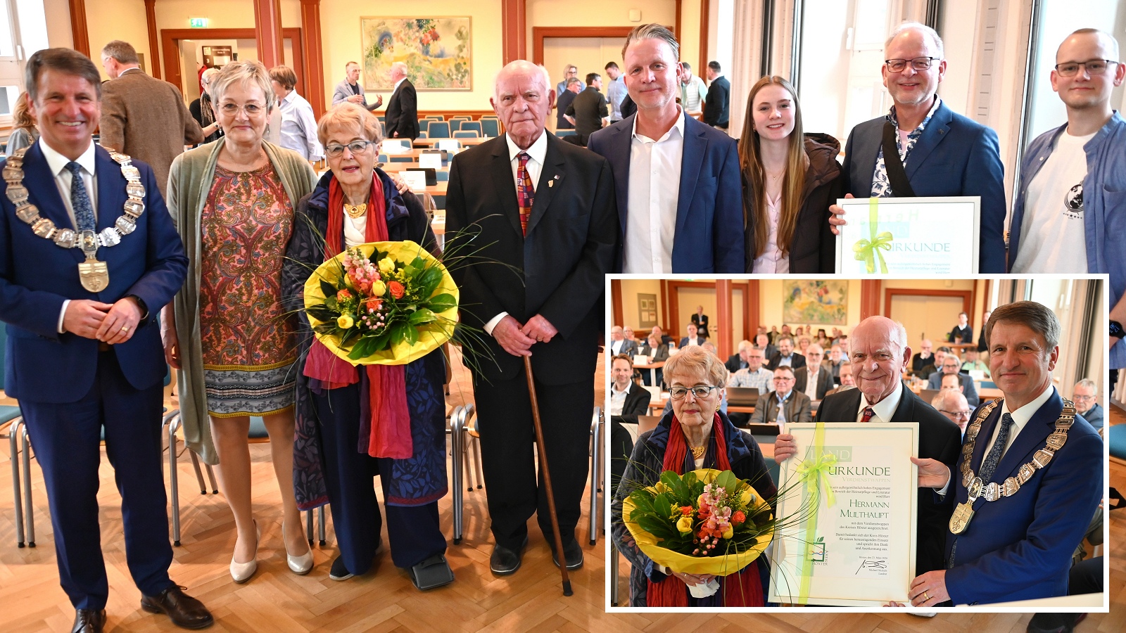 Höchste Auszeichnung des Kreises Höxter verliehen fürs Lebenswerk von Hermann Multhaupt